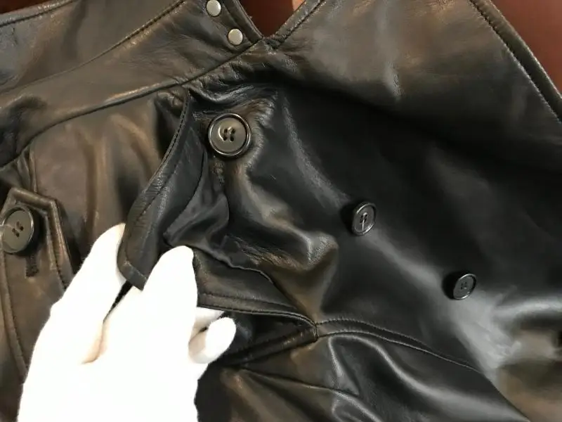 Excellent So tender!Only 37 pieces!Exported to Japan!Italy without coating lamb skin leather leather male long windbreaker 22