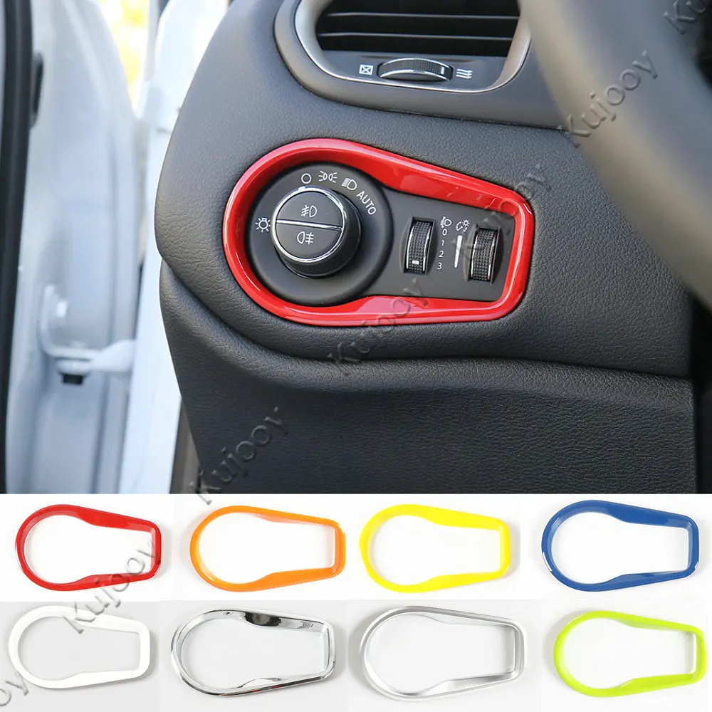 8 цветов для Jeep Renegade 2015 2016 2017 автомобильный Стайлинг зеркальная фара кнопка