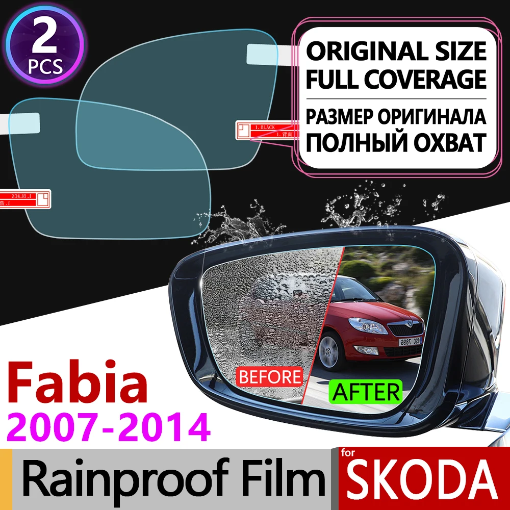 

for Skoda Fabia 2 5j 2007 - 2014 MK2 Full Cover Anti Fog Film Rearview Mirror Rainproof Anti-Fog Films Clean Accessories 2012