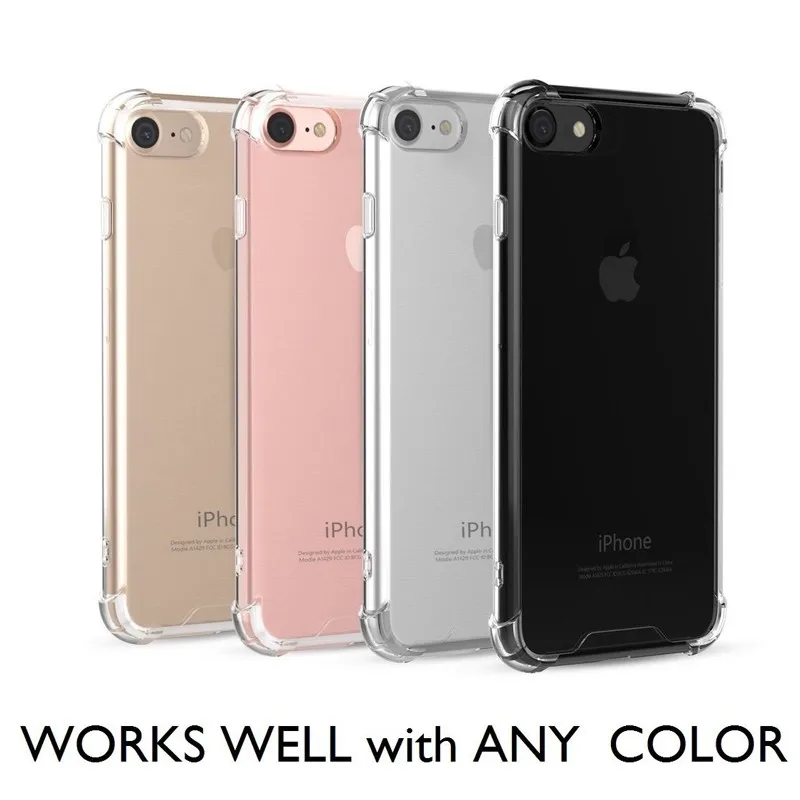 

2018 Transparent Protective for IPhone X 6 6s IPhone 7 Plus 5 5S SE 8 Shell Shockproof Soft TPU Silicone Coque Phone Case Cover