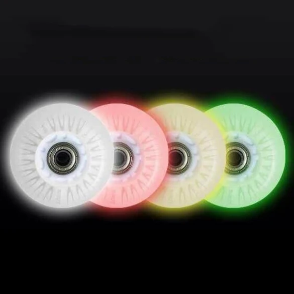 Flash Roller Wheels LED Light Sliding Skate Wheels 90A 72 76 80 8 Pcs/ Lot Slalom Braking SEBA Colorful LED Light