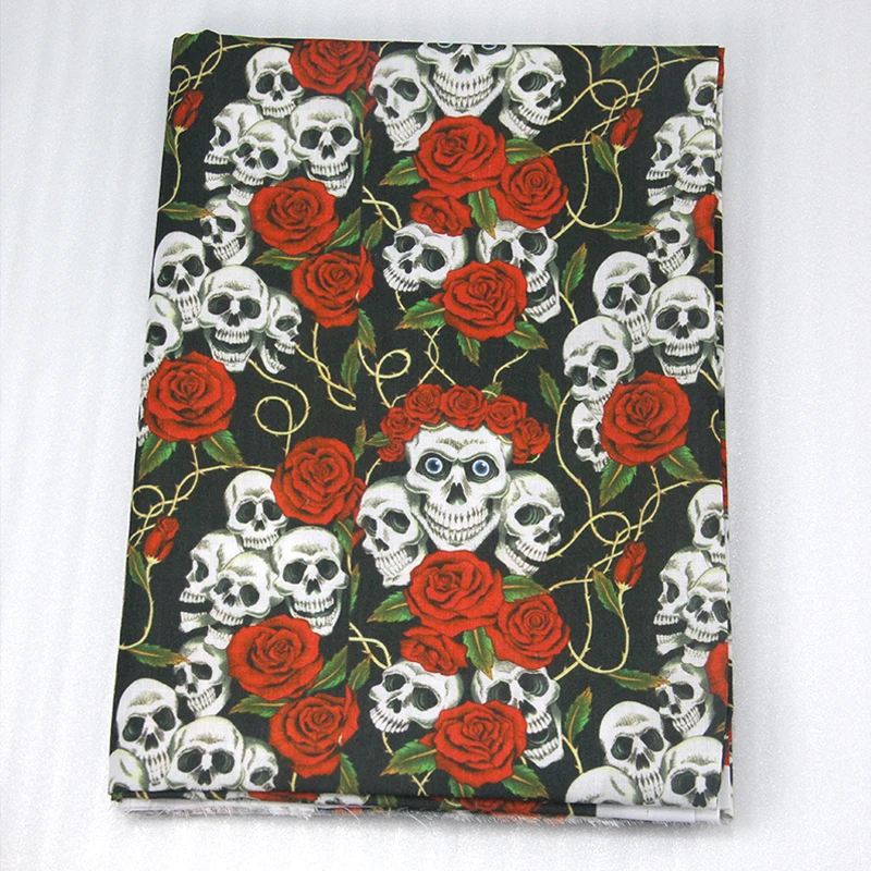 

50*147cm halloween picture is Splicing Polyester cotton fabric for Tissue Kids Bedding textile for Tilda Doll Cloth,44013