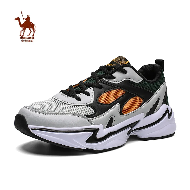 

CAMEL JINGE Brand Running Shoes for Men 2019 Summer Air Mesh Breathable Chunky Sneakers Athletic Shoes Casual deportivas hombre