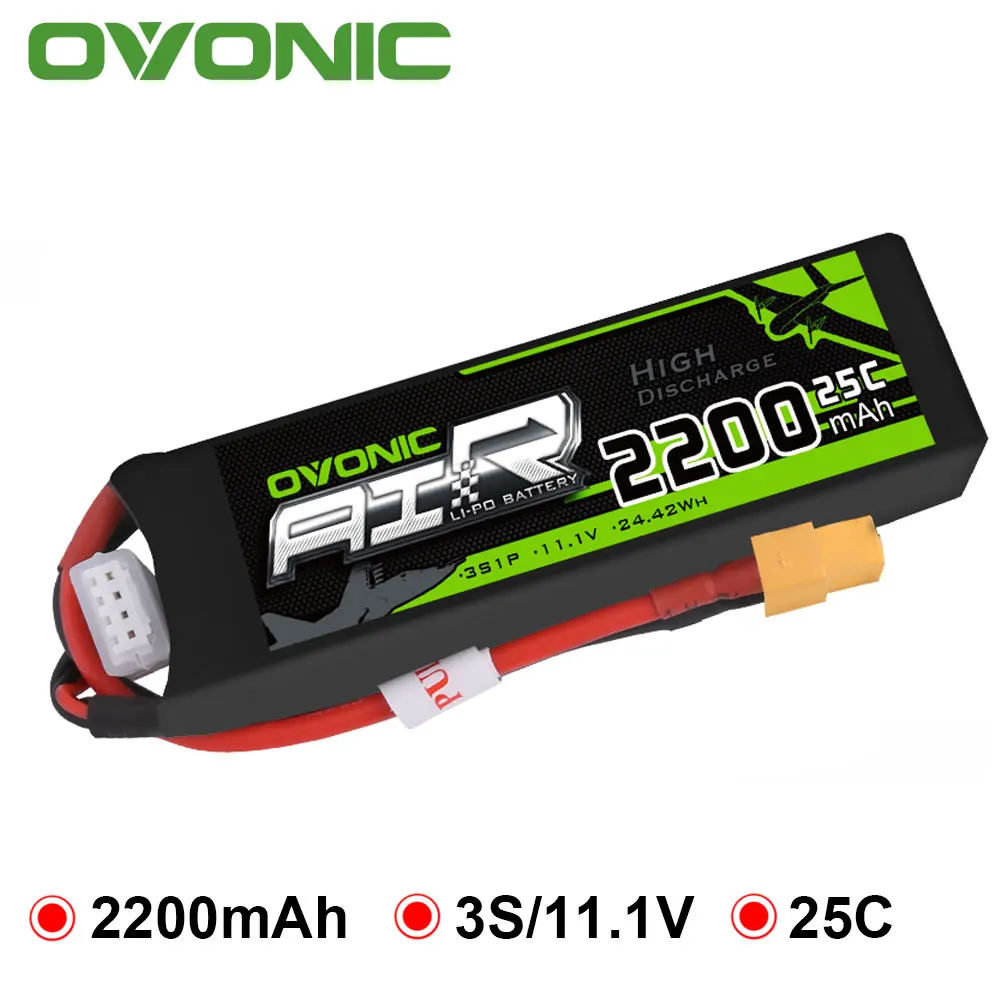 Аккумулятор osonic 8000mAh 4500mAh 5500mAh 3000mAh 2200mAh 1500mAh 50C 6S 4S 3S 2S Lipo для RC Heli Quad самолета автомобиля лодки - Цвет: 2200mAh 3S 25C XT60