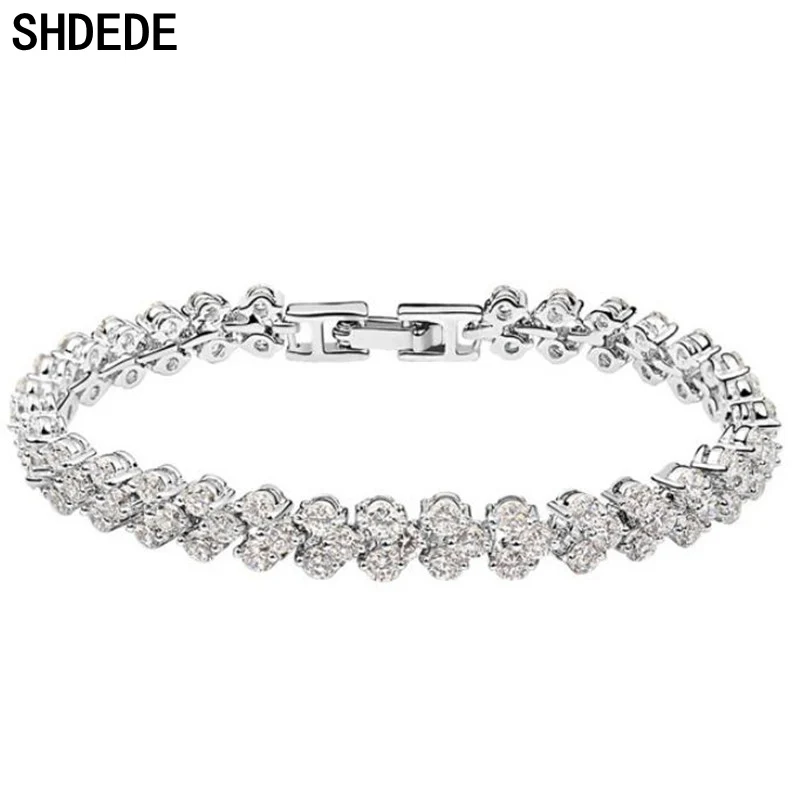 Shdede cristal austríaco de swarovski charme pulseiras