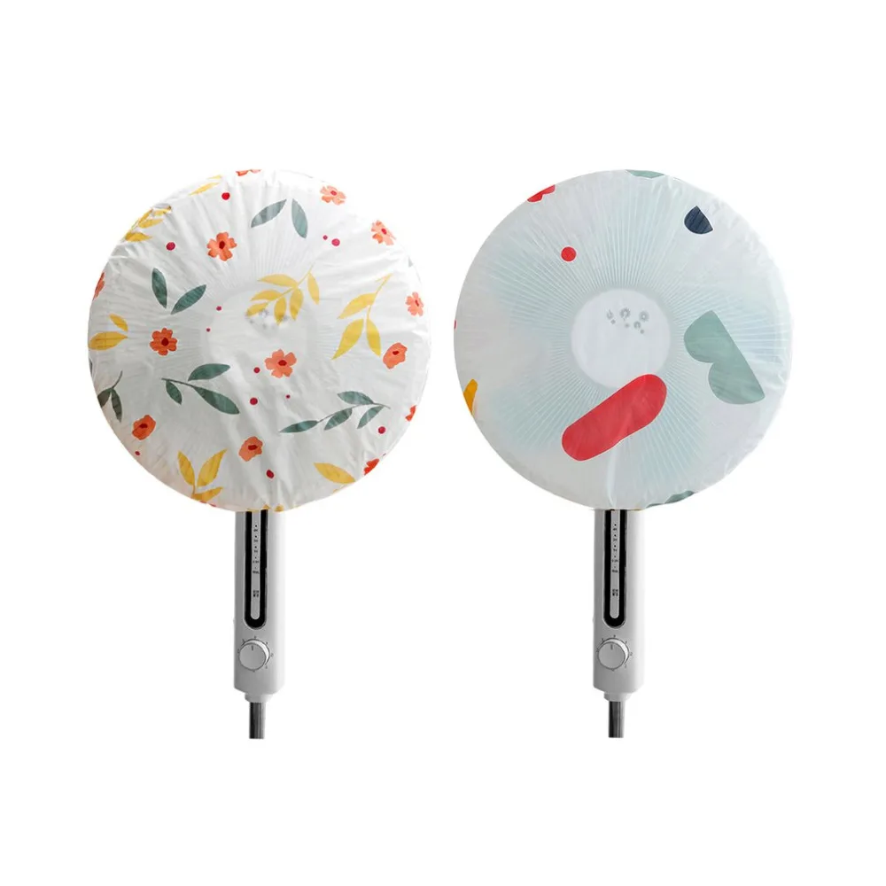 Floral/Geometry PEVA Printing Electric Fan Cover Household Dust proof