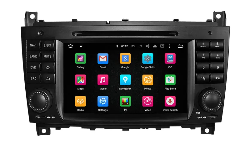 Best Android 8.1 In Dash Car DVD Player for Mercedes Benz CLK W209 CLS W219 with GPS Navigation Radio BT SD WIFI Stereo 4Core+RAM 2GB 1