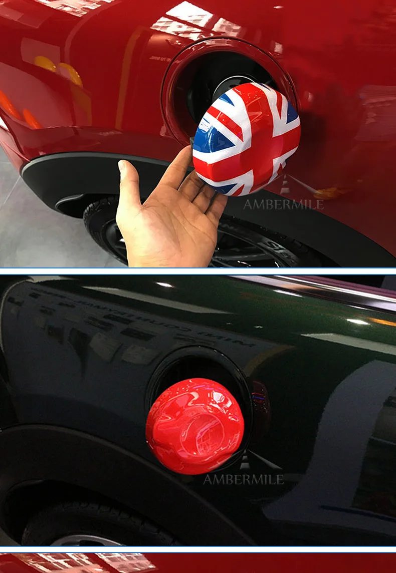ABS Union Jack Car Fuel Tank Cap Cover Stickers Decoration for Mini Cooper Clubman F54 F55 F56 Car Styling Accessories (5)