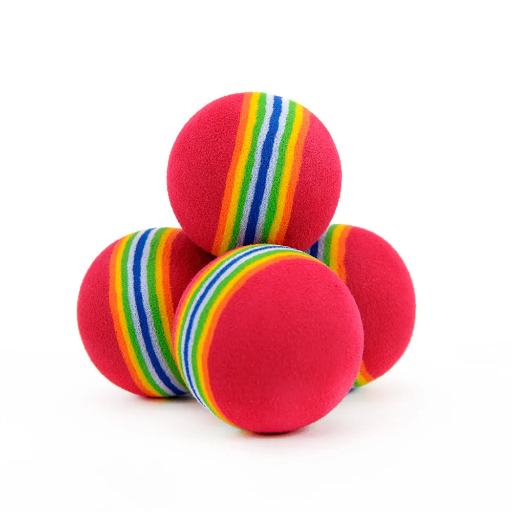 Buy 10pcs Dog Cats Pets Toys Rainbow Foam Fetch Ball
