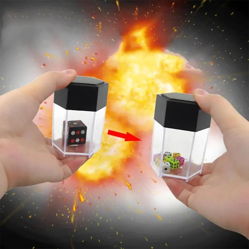 

Big Explosive Dice Colorful Plastic Dice Toys for Magic Trick Prank Props Stress Relief Toy Anti Anxiety Magic Cube