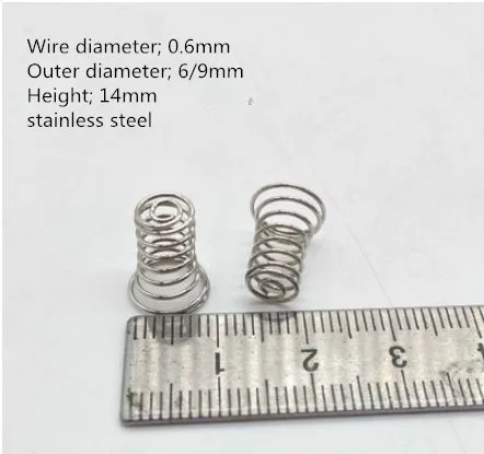 sourcing map 10 stuks drukveer 304 roestvrij staal 6 mm buitendiameter