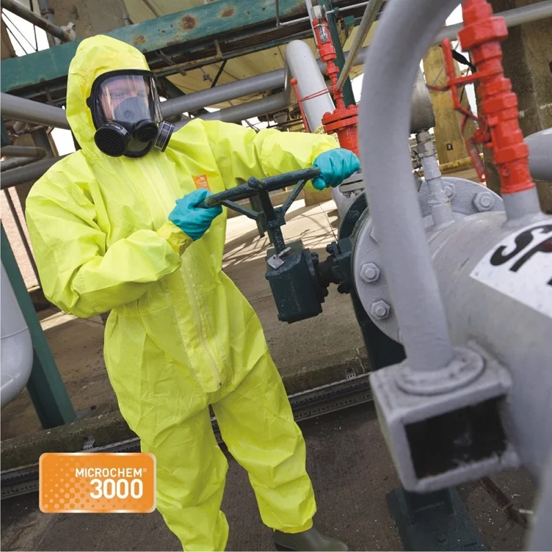 3000 желтый Химически стойкий светильник с капюшоном Coverall серная кислота щелочи