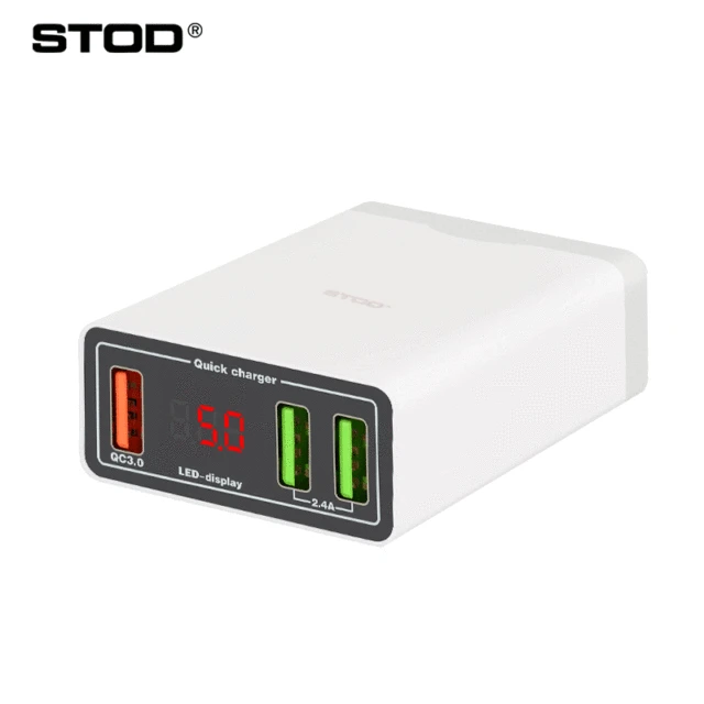 Best Offers BTOD 3 Ports USB Charger 30W LED Display Quick Charge 3.0 Charging For iPhone iPad Samsung Huawei Xiaomi Yotaphone LG AC Adapter