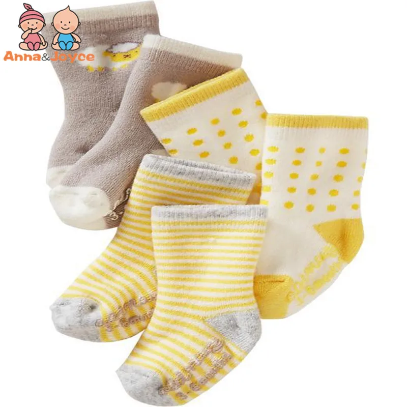 

3pairs /SET New Fashion Autumn and Winter Socks Cartoon Animal Thick Warm Terry Socks Flag Children Socks