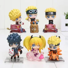 6pcs/set 5cm Anime Naruto Figure Uzumaki Naruto Mini PVC Action Figures Collection Toys