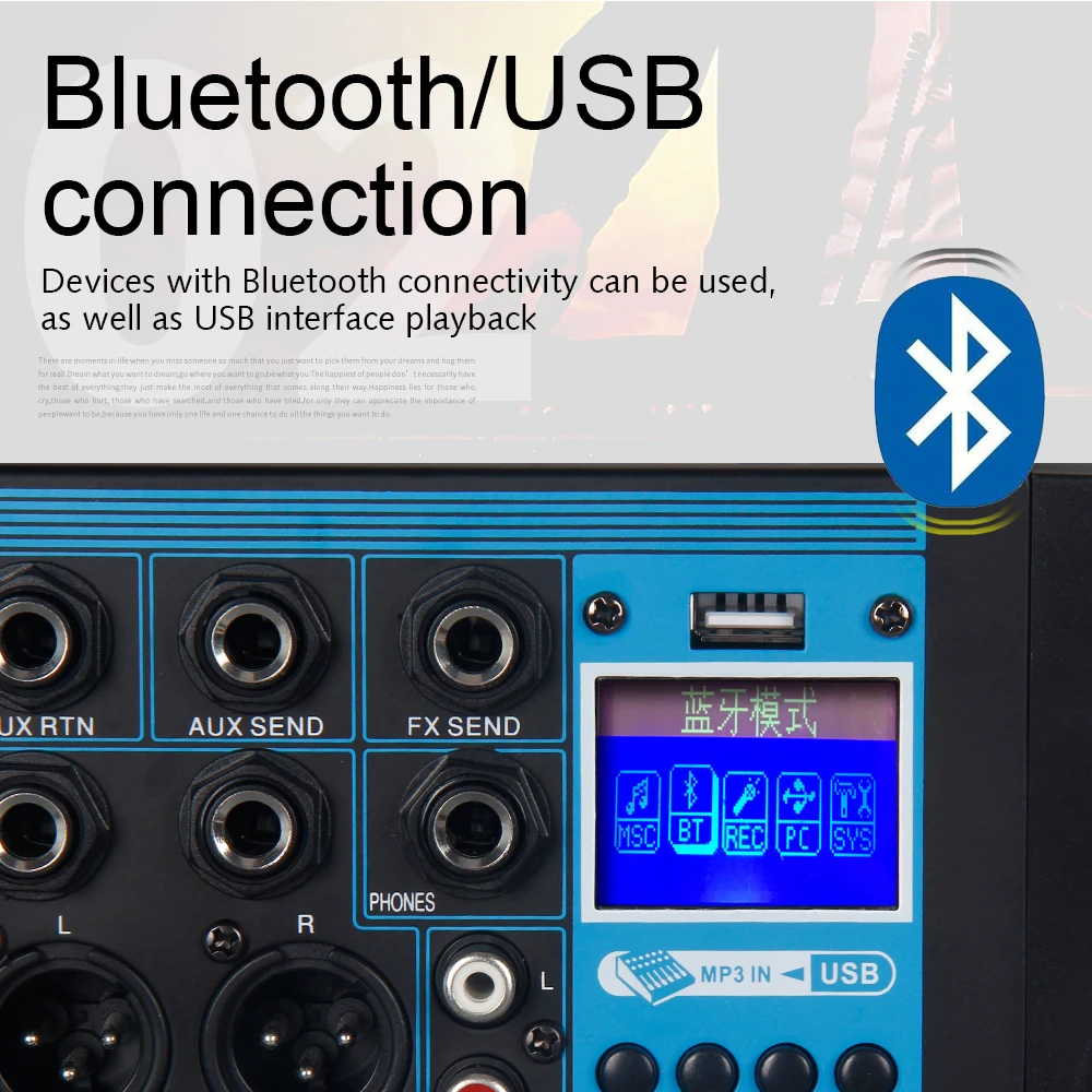 G MARK GT90S микшер с USB DJ микшерная консоль MP3 Jack 9 канала караоке 48V усилитель для матч