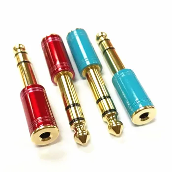 

5PCS/LOT 6.35mm 1/4" Male To 3.5mm 1/8" Female Audio Adapter 6.35 to 3.5 Jack Stereo Converter For Headphone Microphone
