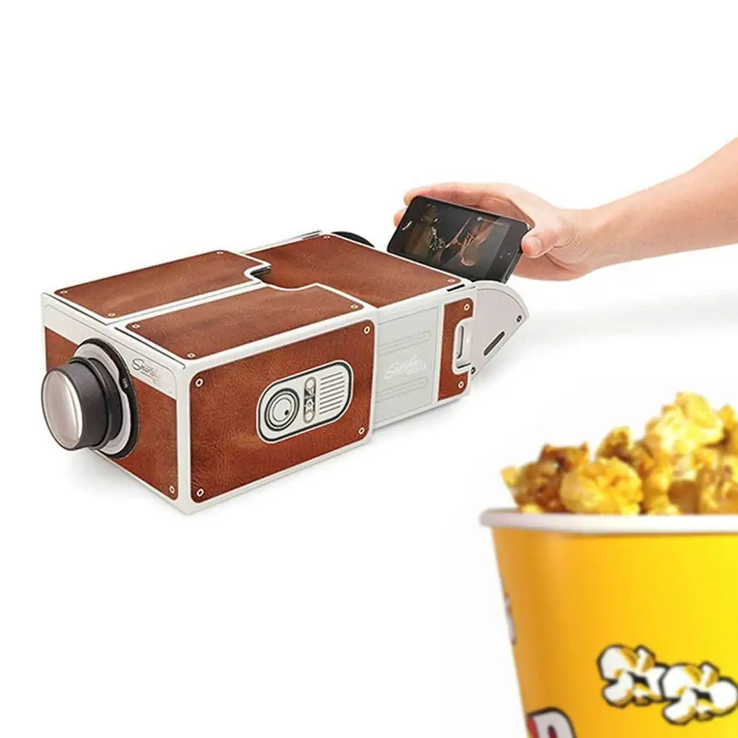Мини Портативный кинотеатр DIY картонный смартфон проекционный мобильный телефон