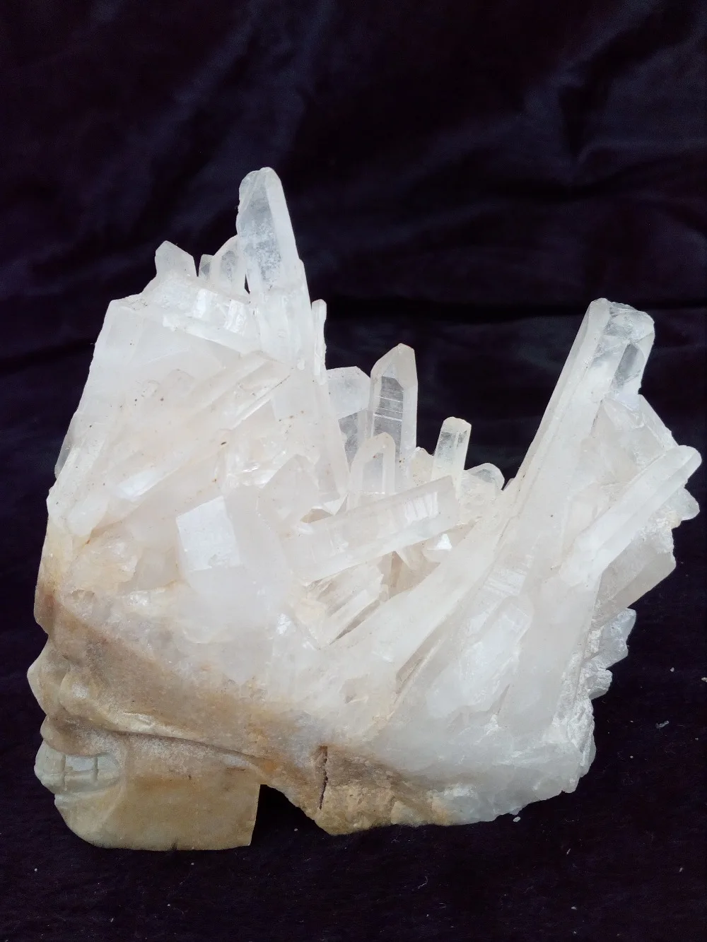 

NATURAL Quartz Crystal Carved Skull