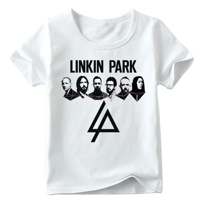 Linkin Park Chester Bennington/Детская футболка с принтом, летние белые топы с короткими рукавами для мальчиков и девочек, детская повседневная футболка, ooo4071