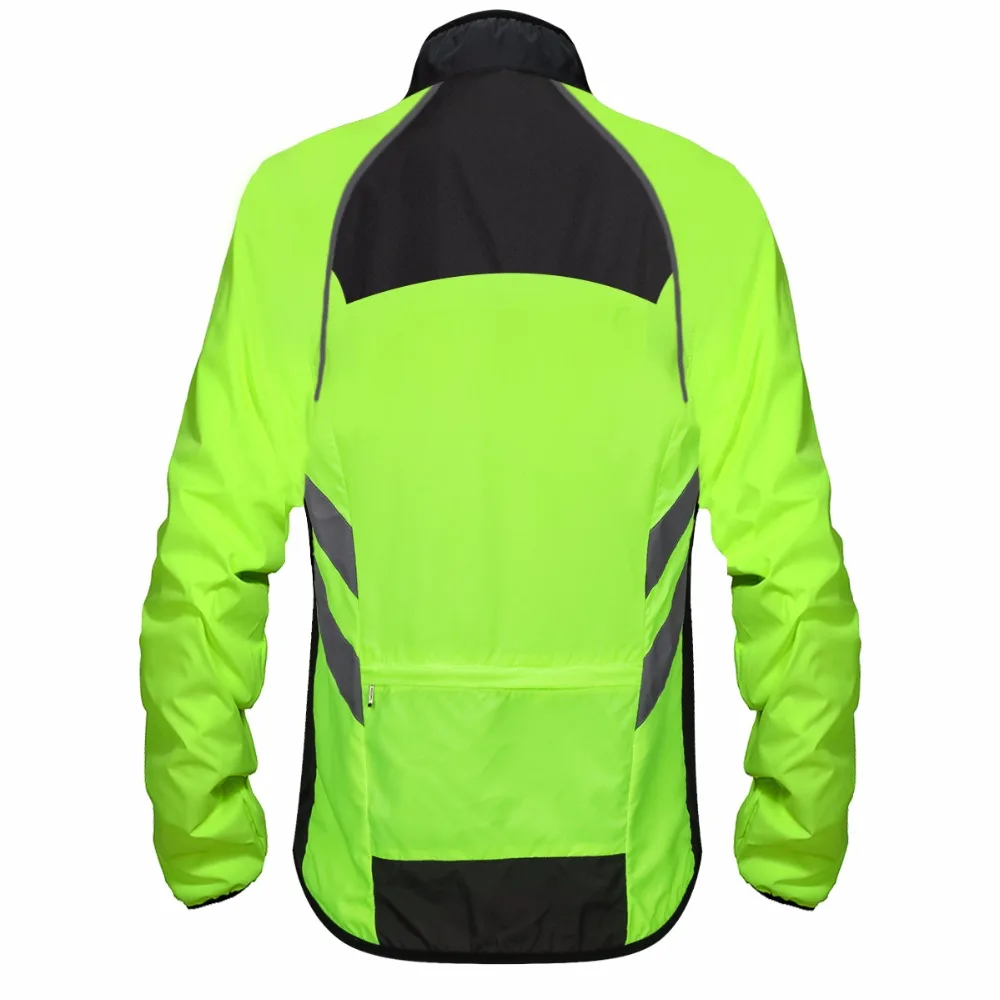WOSAWE Светоотражающая ветрозащитная велосипедная одежда мужская Водонепроницаемая MTB велосипедная высокая видимость непромокаемая спортивная куртка велосипедная куртка