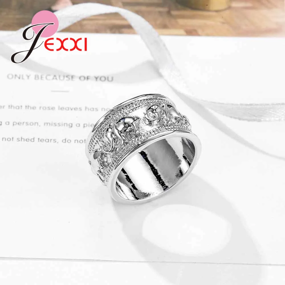 Новое кольцо в стиле панк из серебра 925 пробы для влюбленных, винтажное обручальное стальное кольцо в форме слона для мужчин и женщин, свадьба лорда