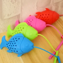 1 шт. силиконовые милые рыбки форма чай лист травяной Сито Фильтр для чая пакетики для заваривания инструмент