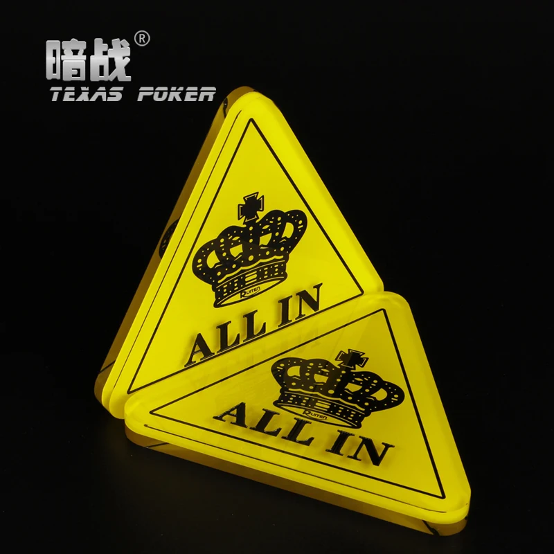 1 шт. Ruiten акриловый треугольник все в кнопке Texas Hold'em Poker Button