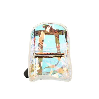Miyahouse корейский стиль лазерный женский рюкзак Прозрачный блестящий ПВХ женский рюкзак прозрачный пластик повседневная школьная сумка для девочек - Цвет: 4720-1