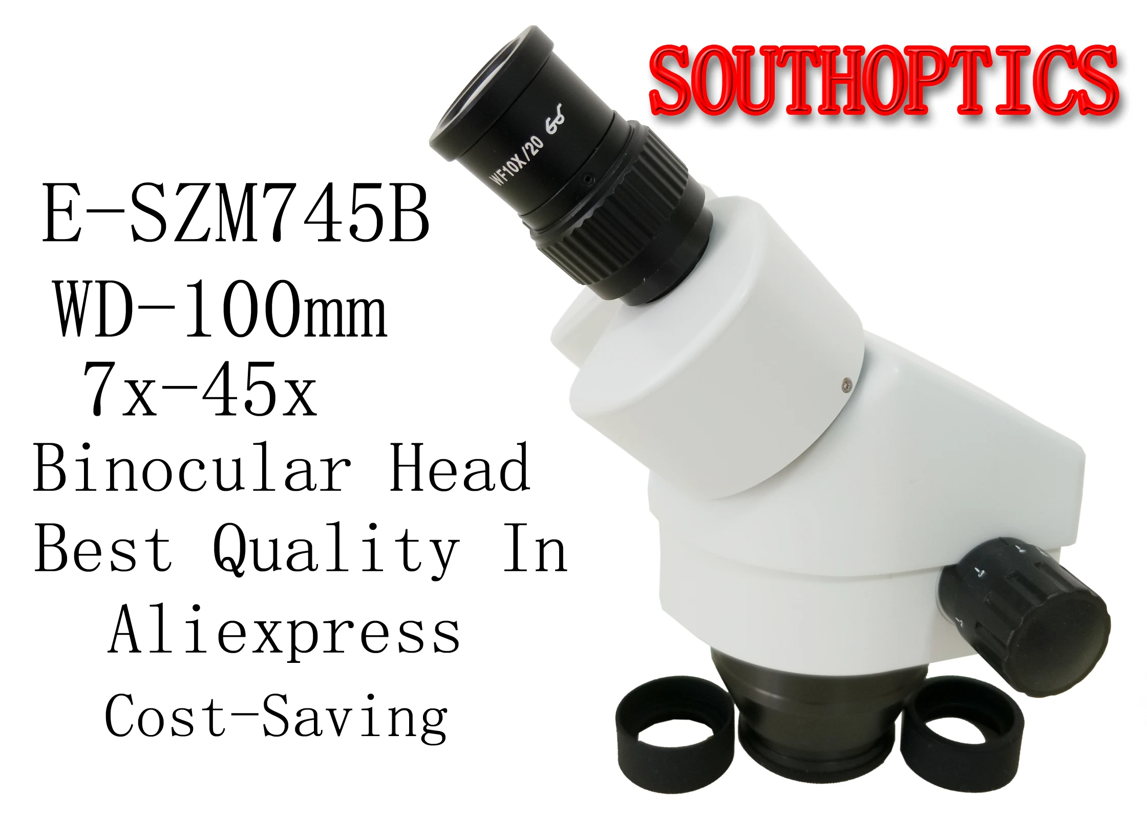 SZM745 3.5X-45X Bino Zoom стерео микроскоп головка+ WF10x окуляр резиновая защита для глаз 0.5x Мальва объектив