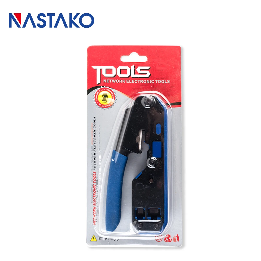 RJ45 Tool Network Crimper Crimping Tools Stripper Cutter Ethernet Cable Fit RJ45 Cat6 Cat5e Cat5 Cat3 RJ11 RJ12 Connector Blue