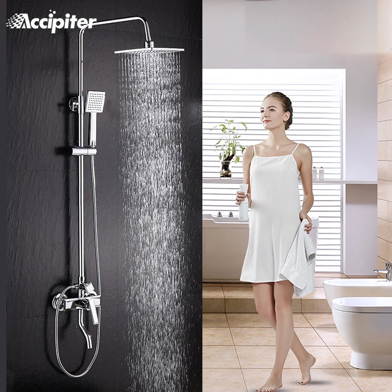 

new bathroom shower faucet set chrome bathtub faucet mixer tap with shower head 3 function bath shower