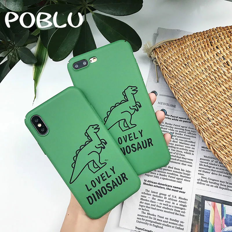 POBLU для iphone X Прекрасный мультфильм от руки динозавров чехол телефона 6 S 7 8 плюс
