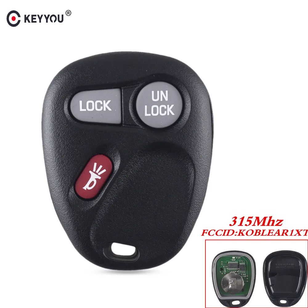 KEYYOU для Chevrolet Silverado Suburban S10 Tahoe Yukon 2002 2004 315 МГц 3 кнопки дистанционный ключ доступа