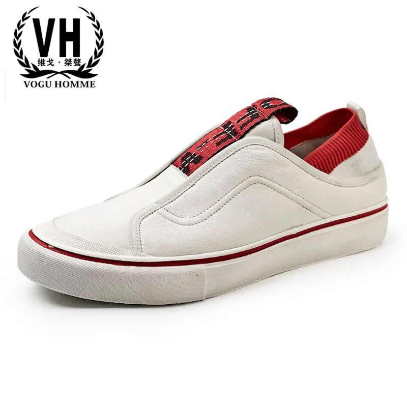 

new leather shoes men spring autumn summer men's white casual shoes all-match cowhide breathable sneaker fashion Leisure male