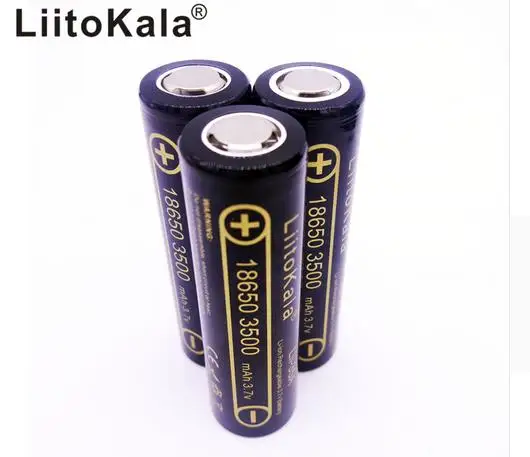 LiitoKala Lii-35A 18650 3500mAh 3,7 V литий-ионная аккумуляторная батарея 30A литиевая батарея с высоким дренажом для вспышки - Цвет: 3PCS