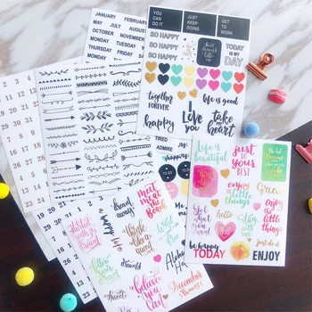 

Lovedoki Hand Made Stickers For Dokibook Notebook Watercolor Alphabet Number Sticker Korean Cute Scrapbook Stickers Stationery