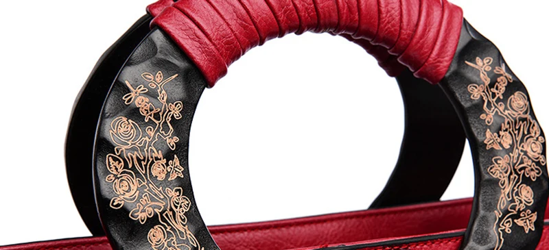 Women Printing Handbag Female Leather Messenger Shoulder Bags Ladies Travel Large Flower Crossbody Tote Top-Handle Purse SS7270 (17)