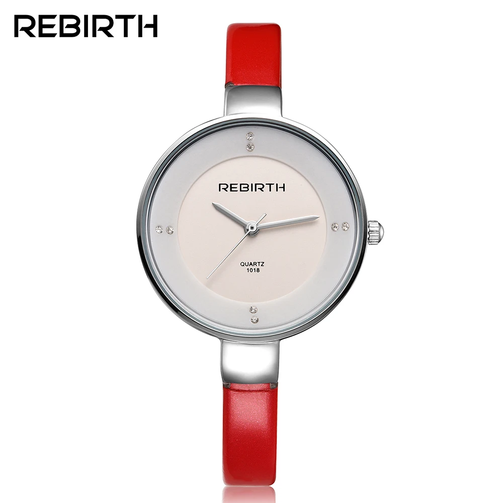 

Rebirth New quartz bracelet ladies wristwatches shell watch Fashion Casual Genuine leather strap horloges vrouwen montre femme