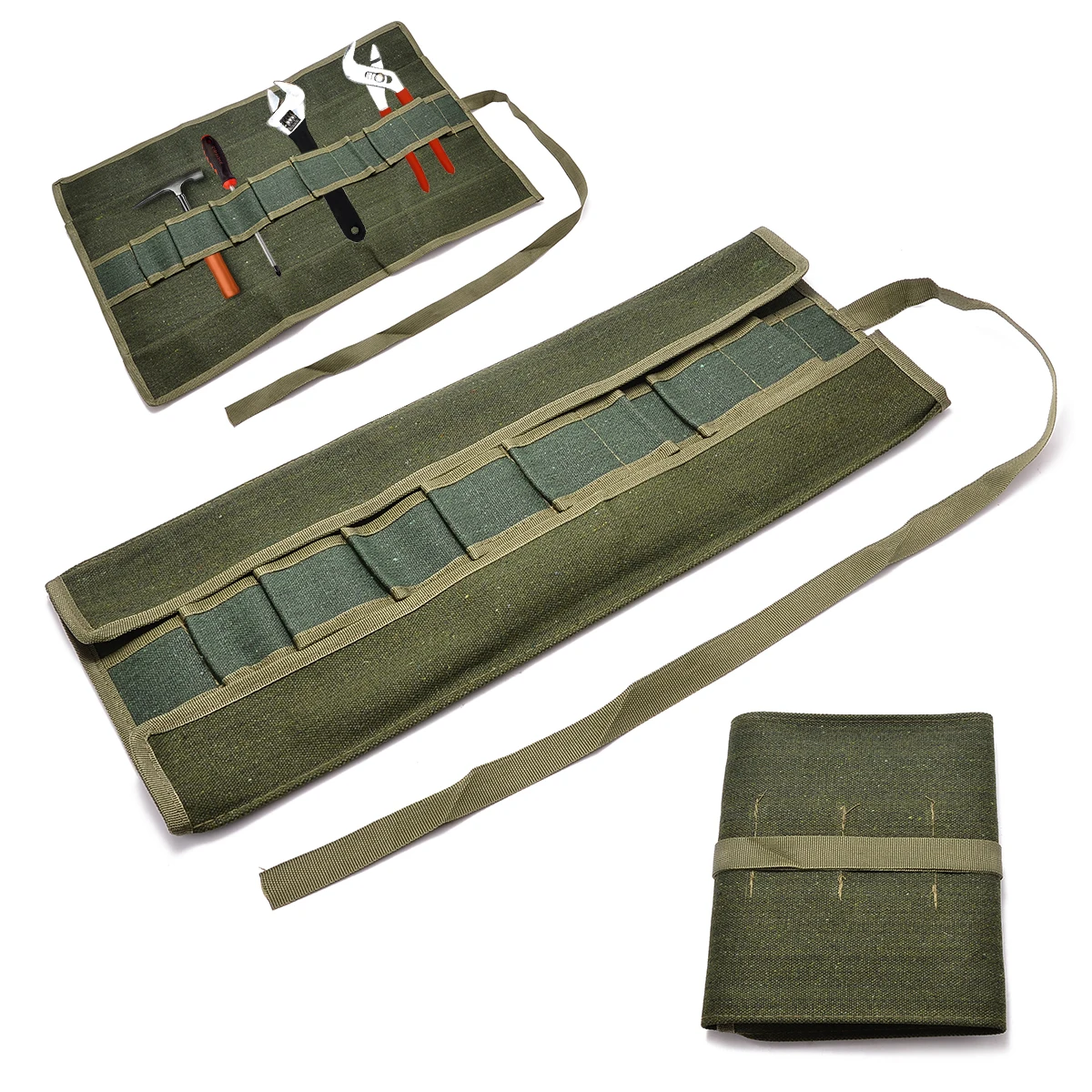 Mayitr армейский зеленый бонсай, посылка для хранения, рулон, сумка, инструмент для ремонта сада, плоскогубцы, ножницы, холщовые инструменты, сумки для хранения