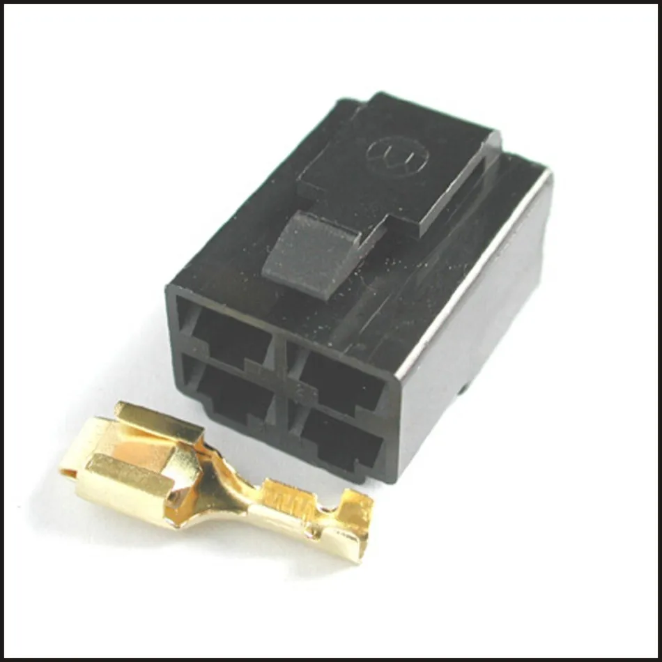 Male connector female wire connector 4 pin connector terminal Plugs socket Fuse box Wire harness Soft Jacket DJ7041 6.3 21-in Connectors from Lights ...