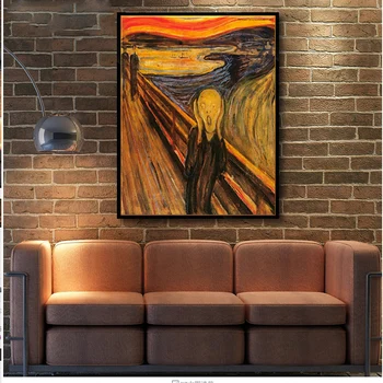

Hand Painted Vincent Van Gogh Famous The Scream Oil Painting For Living Room Hotel