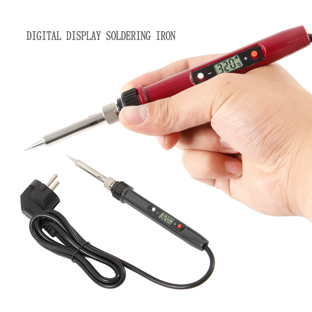 80W Professional Electric Soldering Irons LCD Digital AC220V Mini