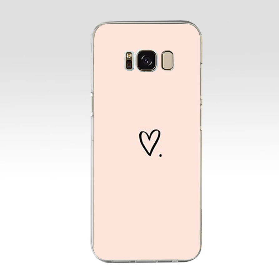 10 ZX Мягкий силиконовый чехол из ТПУ с черным сердцем для Samsung Galaxy s6 s7 edge S9 S8 S10 Plus