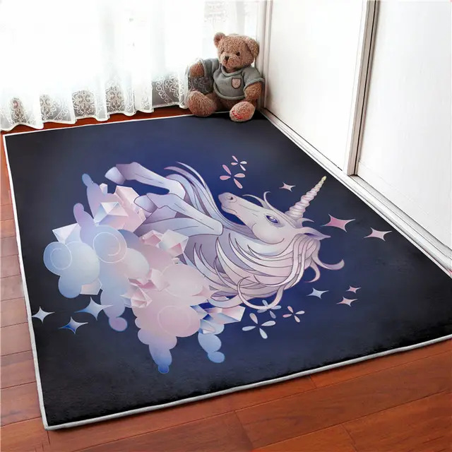 Meitoku Baby Play Mat with Kinds Unicorns,European Mythology Rug,Carpet