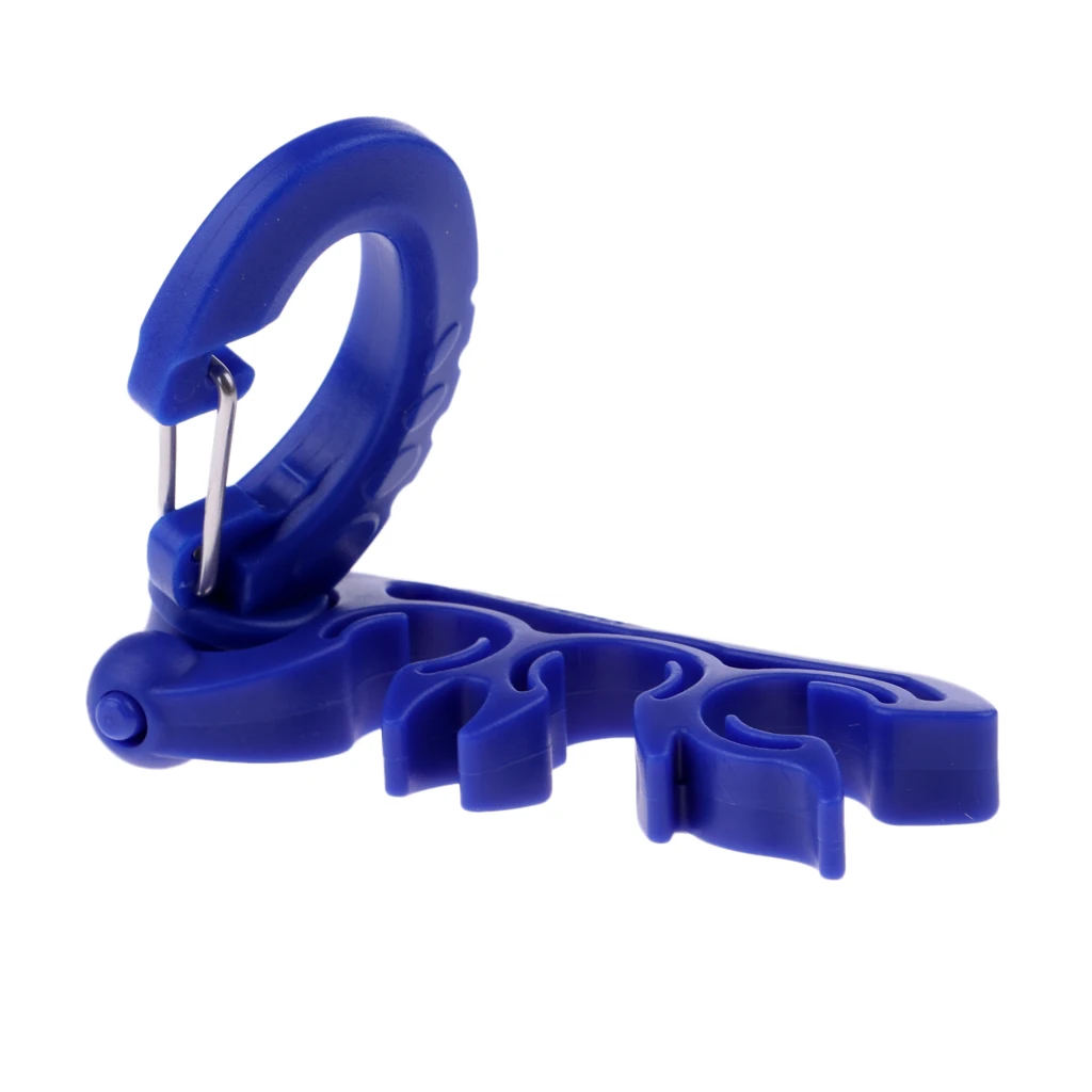Durable Nylon Triple 3 Hose Holder Regulator Gauge Octopus Retainer & Clip for Underwater Scuba Diving Diver Water Sports