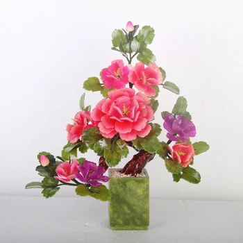 

9 peony jade jade jewelry crafts decorative ornaments Home Furnishing modern Home Furnishing simulation flower gift