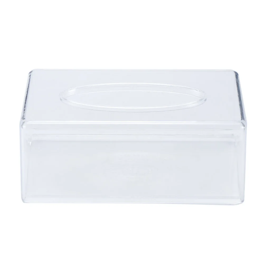 Прозрачная ткань Держатель контейнера бумажные салфетки в рулонах Коробка Чехол для туалета для дома и офиса полотенце держатель для салфеток