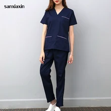 Sanxiaxin униформа для сотрудниц спа-салонов медицинские скраб комплект одежды стоматологическая клиника и салон красоты для ролевых игр, медсестра, мода Slim Fit хирургические