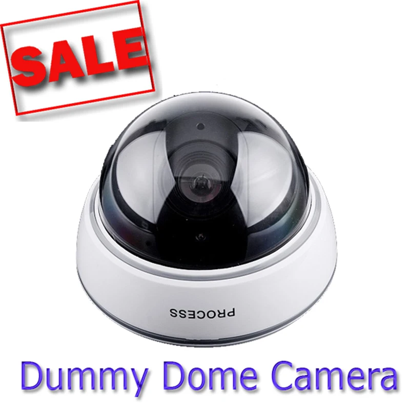 

Wireless Dummy Dome Security Camera Flashing Red Light Safety Deter Crime Fake Camera Home Security System Surveillance
